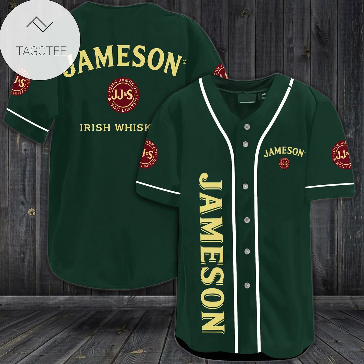 Jameson Irish Whiskey Logo Baseball Jersey Shirt Jameson Irish Whiskey Logo Baseball Jersey Shirt