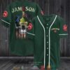 Jameson Irish Whiskey Us Flag Skull Baseball Jersey