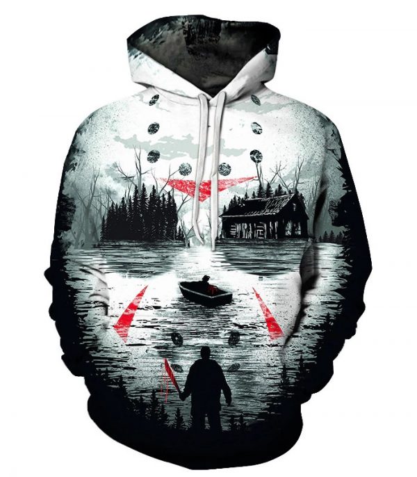 Jason Voorhees Friday the 13th Crystal Lake Art 3D Printed Hoodie/Zipper Hoodie - 40e66e331f5b Jason Voorhees Friday the 13th Crystal Lake Art 3D Printed Hoodie/Zipper Hoodie - 40e66e331f5b
