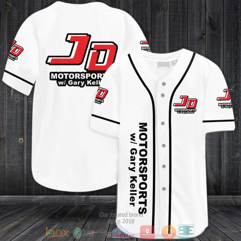 Jd Motorsports Car Team White Baseball Jersey Jd Motorsports Car Team White Baseball Jersey