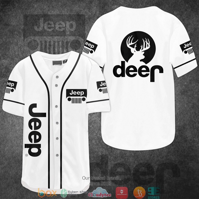 Jeep Giraffa White Baseball Jersey Jeep Giraffa White Baseball Jersey
