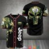 Jeep Punisher Skull Camo Baseball Jersey