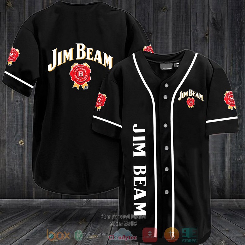 Jim Beam In Black Baseball Jersey Jim Beam In Black Baseball Jersey