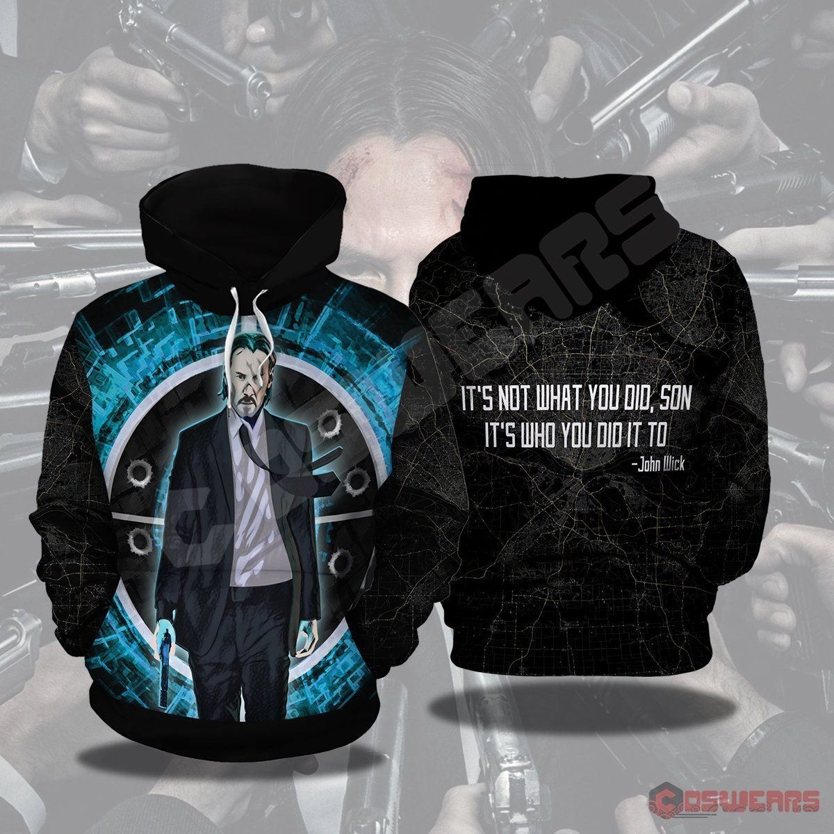 John Wick Inspired Pullover 3D Hoodie For Men Women All Over 3D Printed Hoodie - 97a952dd3f99 John Wick Inspired Pullover 3D Hoodie For Men Women All Over 3D Printed Hoodie - 97a952dd3f99