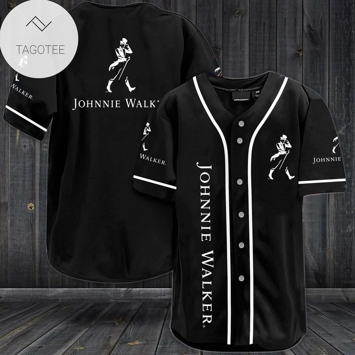 Johnnie Walker Logo Baseball Jersey Shirt Johnnie Walker Logo Baseball Jersey Shirt