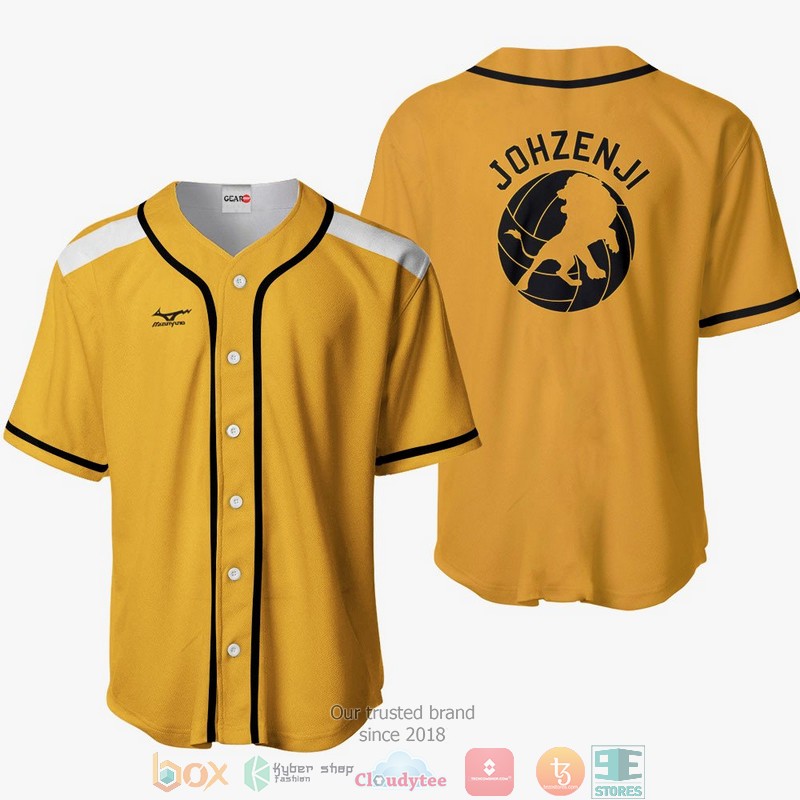 Johzenji Haikyuu Yellow Baseball Jersey Shirt Johzenji Haikyuu Yellow Baseball Jersey Shirt