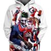 Joker Hug Harley Quinn Villain Characters Pullover And Zippered Hoodies Custom 3D Graphic Printed 3D Hoodie All Over Print Hoodie For Men For Women - d4f1a621b4eb