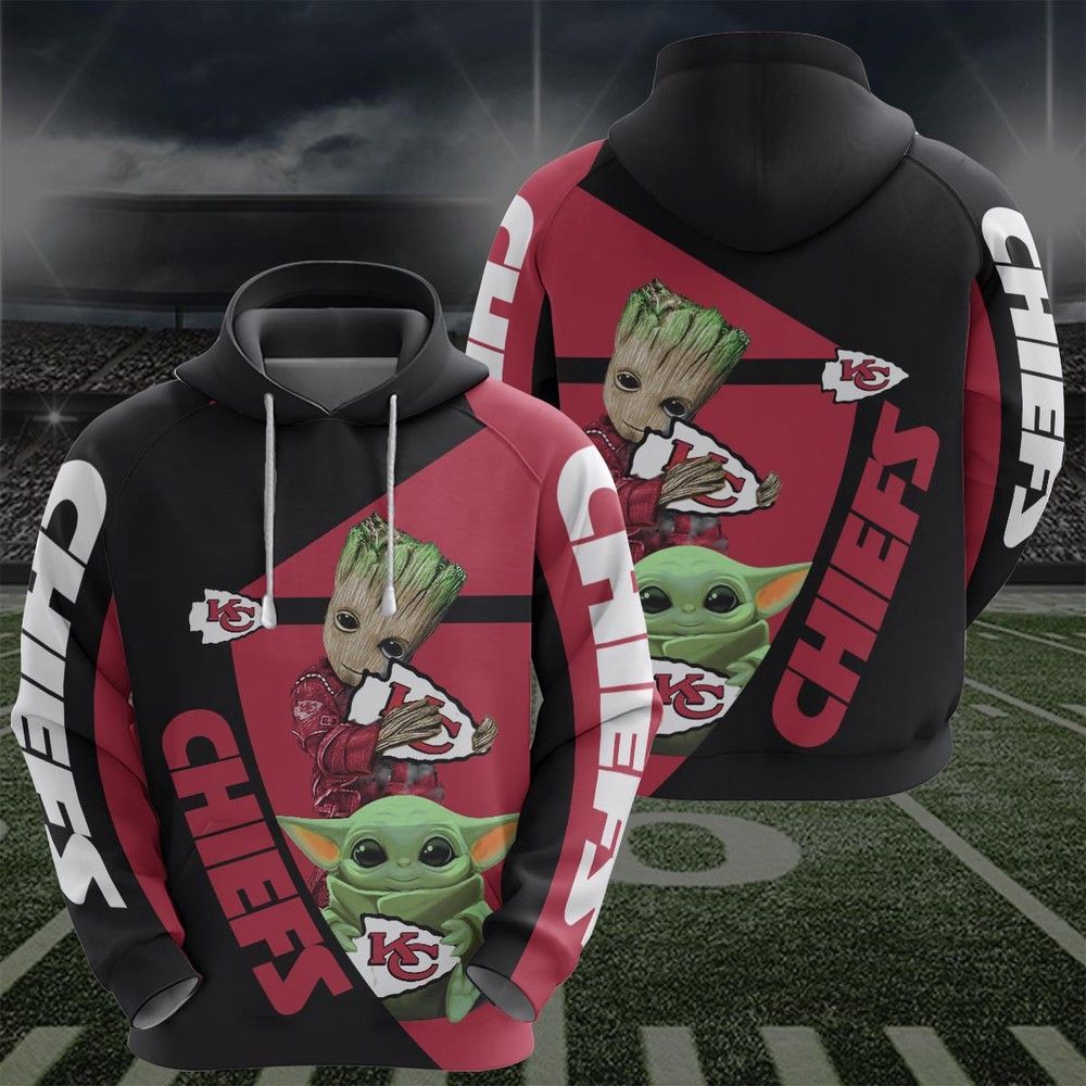 Kansas Chiefs Groot Baby Yoda 3D Hoodie For Men For Women All Over Printed Hoodie - 51e3fc7a8ec6 Kansas Chiefs Groot Baby Yoda 3D Hoodie For Men For Women All Over Printed Hoodie - 51e3fc7a8ec6