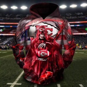 Kansas City Chiefs 3D Death Skull Pullover And Zippered Hoodies Custom 3D Graphic Printed 3D Hoodie All Over Print Hoodie For Men For Women - 61b8e15080fd
