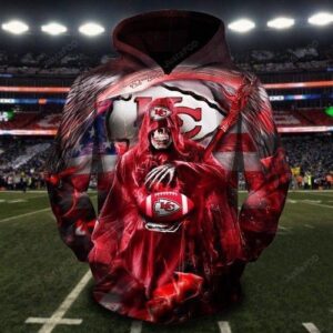Kansas City Chiefs 3d Death Skull Pullover And Zippered Hoodies Custom 3d Graphic Printed 3d Hoodie All Over Print Hoodie For Men For Women - 80b80f013b03
