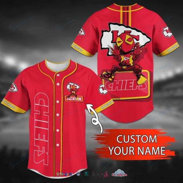 Kansas City Chiefs Deadpool Personalized Baseball Jersey Shirt Kansas City Chiefs Deadpool Personalized Baseball Jersey Shirt