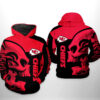 Kansas City Chiefs NFL Skull 3D Printed Hoodie/Zipper Hoodie - f376e6065ee7