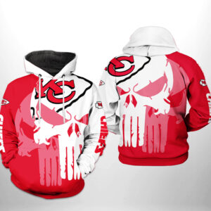 Kansas City Chiefs NFL Team Skull 3D Printed Hoodie/Zipper Hoodie - 1ee3163d8046