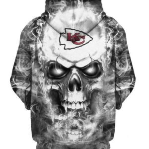 Kansas City Chiefs Nfl Football Skull Hoodie All Over Print 3D Hoodie 3D Sweatshirt Clothing Hoodie21229 - 087475447fad