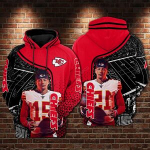 Kansas City Chiefs Nfl Football Stripes Patrick Mahomes 3d Hoodie For Men For Women Kansas City Chiefs All Over Printed Hoodie. Kansas City Chiefs 3d Shirt - cf86aab24cd9