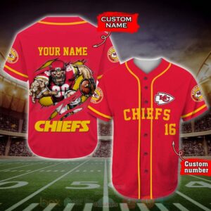 Kansas City Chiefs Nfl Personalized Baseball Jersey