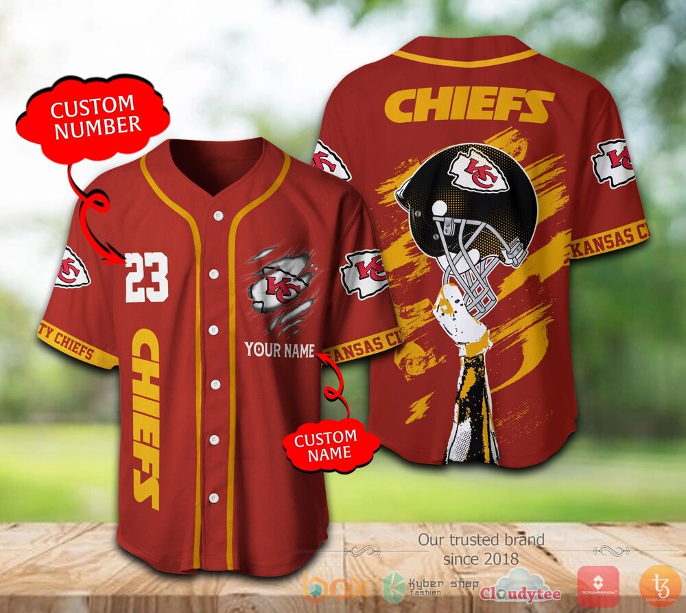 Kansas City Chiefs Nfl Personalized Baseball Jersey Shirt Kansas City Chiefs Nfl Personalized Baseball Jersey Shirt