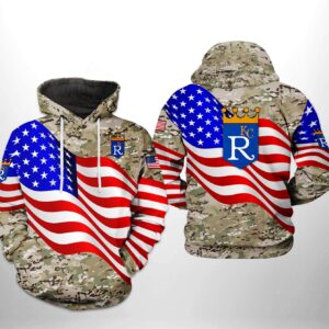 Kansas City Royals MLB US Flag Camo Veteran 3D Printed Hoodie/Zipper Hoodie - dbac8a380864