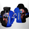 Kansas City Royals MLB US Flag Skull 3D Printed Hoodie/Zipper Hoodie - 77992364445