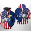 Kansas Jayhawks NCAA US Flag 3D Printed Hoodie/Zipper Hoodie - 317efe194b28