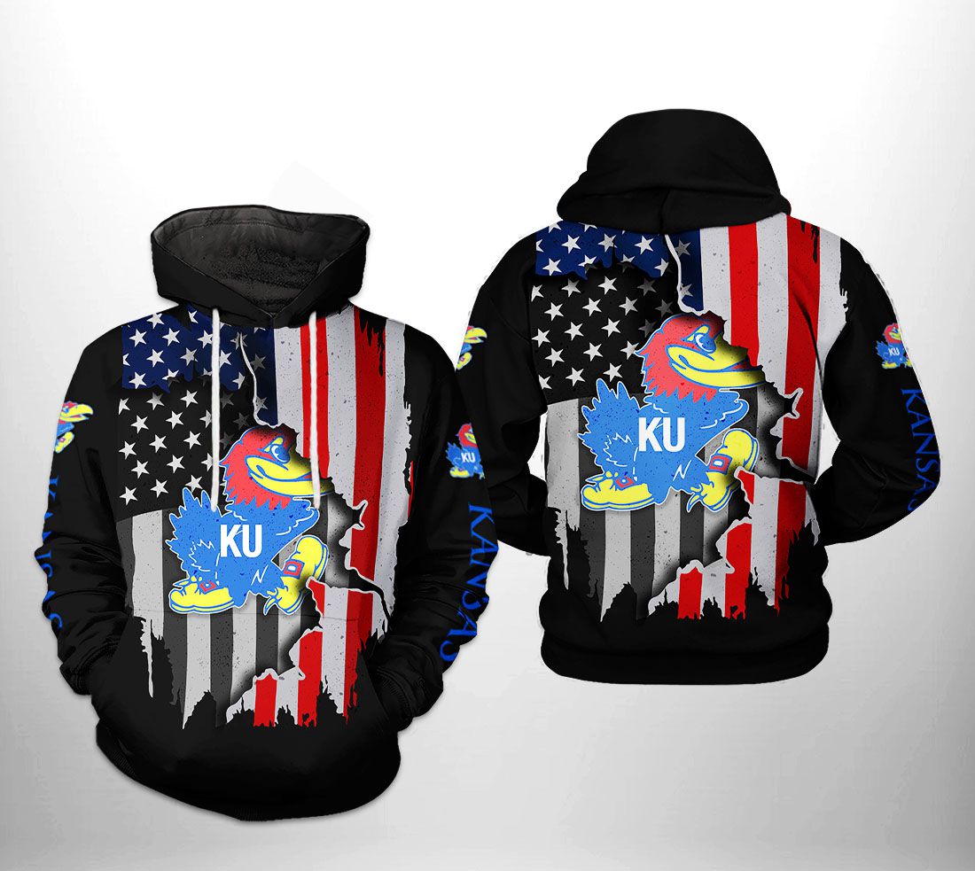 Kansas Jayhawks NCAA US Flag 3D Printed Hoodie/Zipper Hoodie - 3f2a2e8e60e9 Kansas Jayhawks NCAA US Flag 3D Printed Hoodie/Zipper Hoodie - 3f2a2e8e60e9