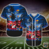 Kansas Jayhawks Ncaa Palm Tree Baseball Jersey Shirt