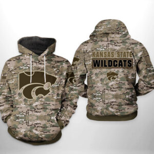 Kansas State Wildcats NCAA Camo Veteran 3D Printed Hoodie/Zipper Hoodie - 1e231976d8c5