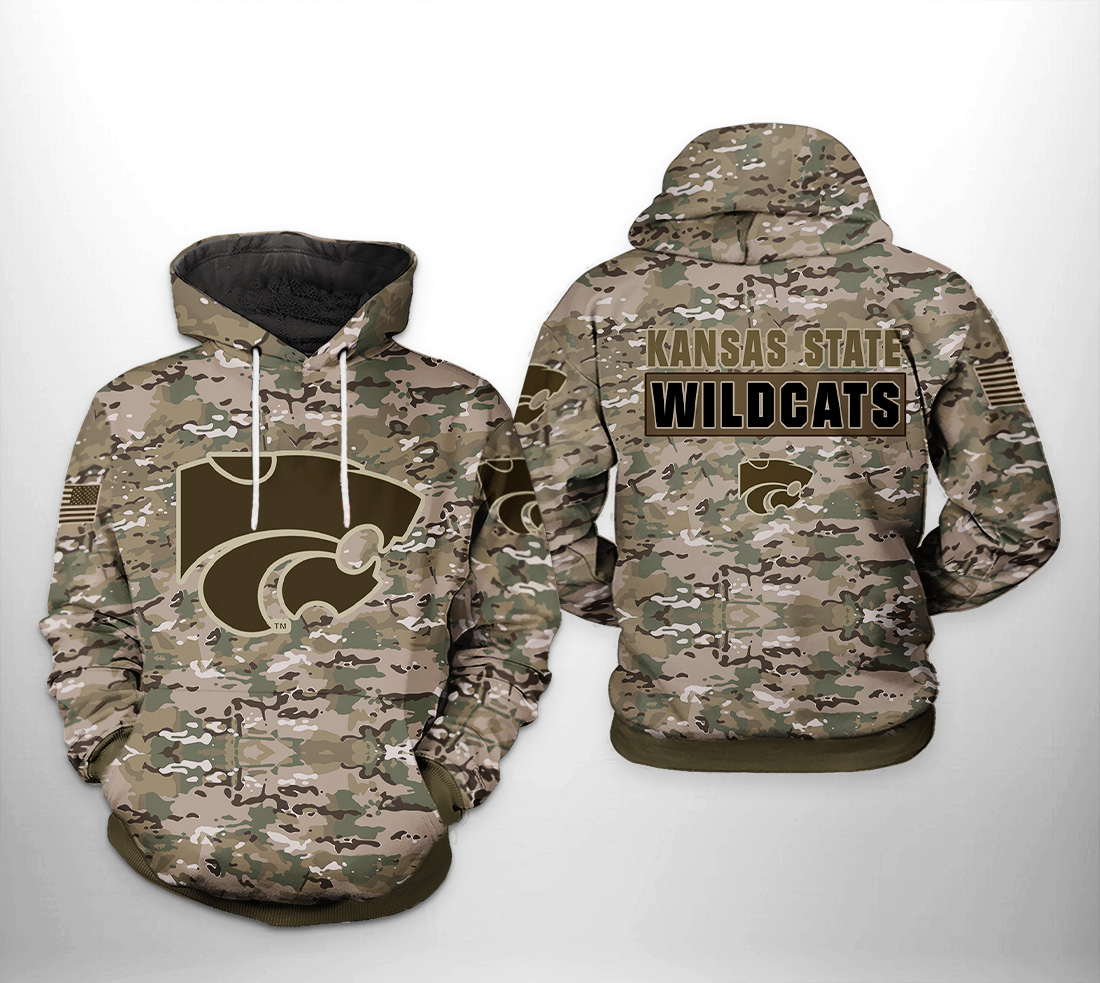 Kansas State Wildcats NCAA Camo Veteran 3D Printed Hoodie/Zipper Hoodie - 1e231976d8c5 Kansas State Wildcats NCAA Camo Veteran 3D Printed Hoodie/Zipper Hoodie - 1e231976d8c5