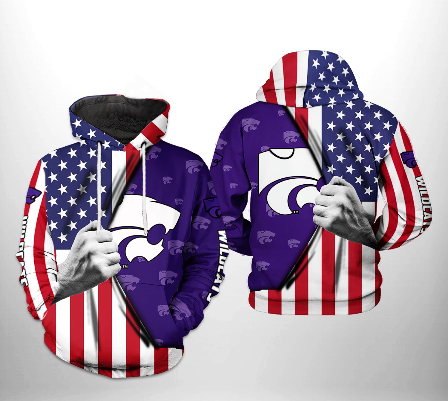 Kansas State Wildcats NCAA US Flag 3D Printed Hoodie/Zipper Hoodie - 9dc6c988cbbe Kansas State Wildcats NCAA US Flag 3D Printed Hoodie/Zipper Hoodie - 9dc6c988cbbe