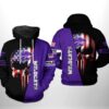 Kansas State Wildcats NCAA US Flag Skull 3D Printed Hoodie/Zipper Hoodie - 177da64d6b8f