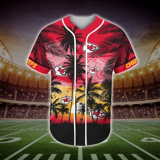 Kanssas City Chiefs Tropical Baseball Jersey Kanssas City Chiefs Tropical Baseball Jersey