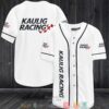 Kaulig Racing White Baseball Jersey