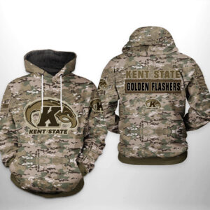 Kent State Golden Flashers NCAA Camo Veteran 3D Printed Hoodie/Zipper Hoodie - e0339a882598