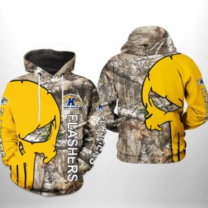 Kent State Golden Flashers NCAA Camo Veteran Hunting 3D Printed Hoodie/Zipper Hoodie - 68dc78841954