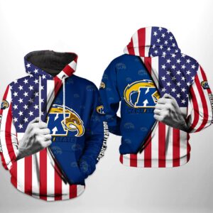 Kent State Golden Flashers NCAA US Flag 3D Printed Hoodie/Zipper Hoodie - 91c698037bb8