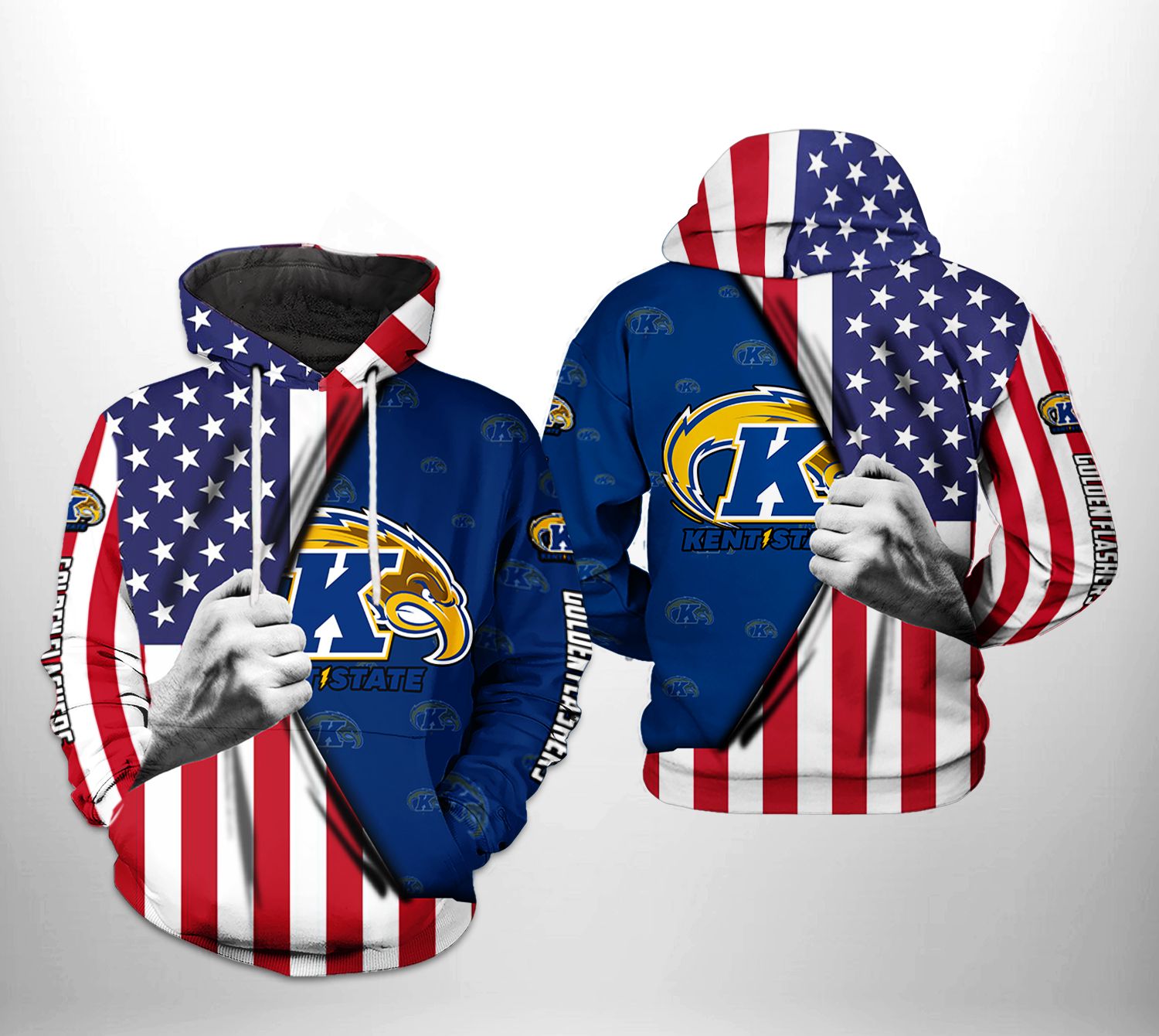 Kent State Golden Flashers NCAA US Flag 3D Printed Hoodie/Zipper Hoodie - 91c698037bb8 Kent State Golden Flashers NCAA US Flag 3D Printed Hoodie/Zipper Hoodie - 91c698037bb8
