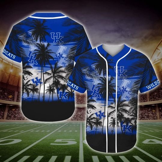 Kentucky Wildcat Tropical Baseball Jersey Kentucky Wildcat Tropical Baseball Jersey
