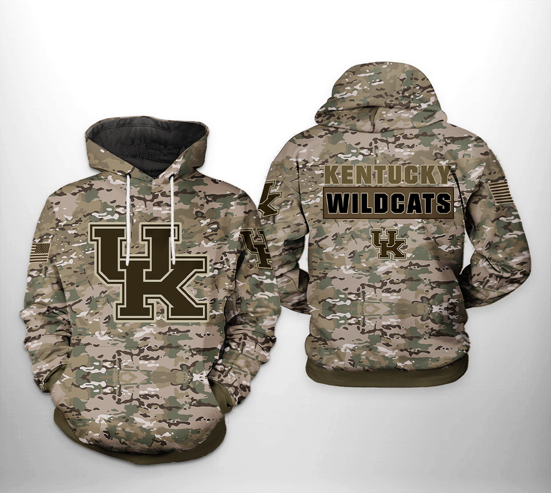 Kentucky Wildcats NCAA Camo Veteran 3D Printed Hoodie/Zipper Hoodie - b10d7908ab9c Kentucky Wildcats NCAA Camo Veteran 3D Printed Hoodie/Zipper Hoodie - b10d7908ab9c