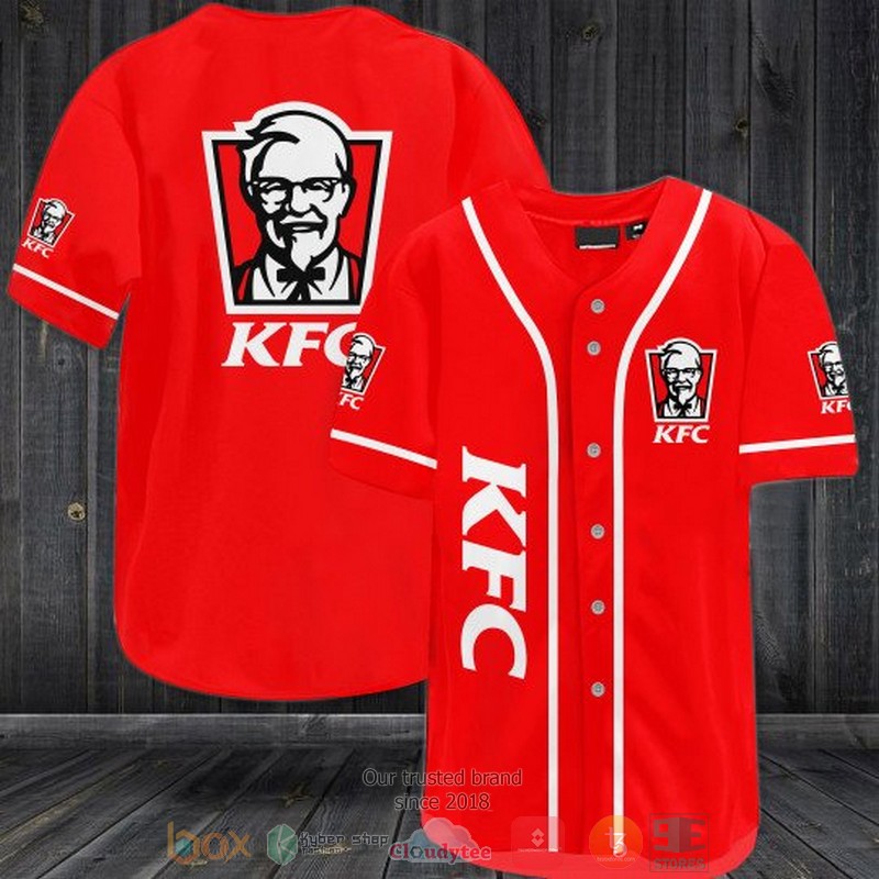 Kfc Red Baseball Jersey Kfc Red Baseball Jersey