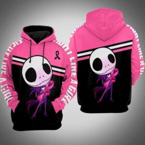 Kid Jack Skellington Breast Cancer 3D Printed Hoodie/Zipper Hoodie - 83c8b65db576