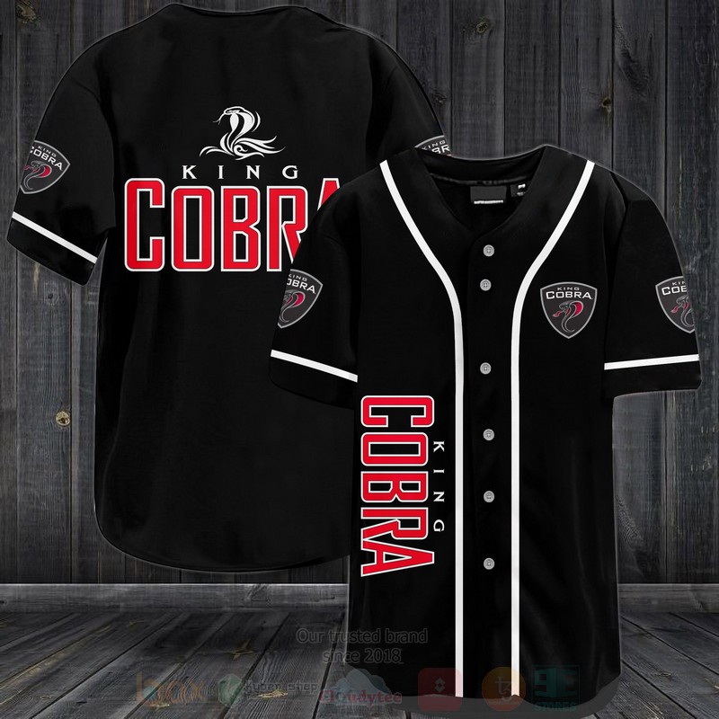 King Cobra Malt Liquor Label Baseball Jersey Shirt King Cobra Malt Liquor Label Baseball Jersey Shirt