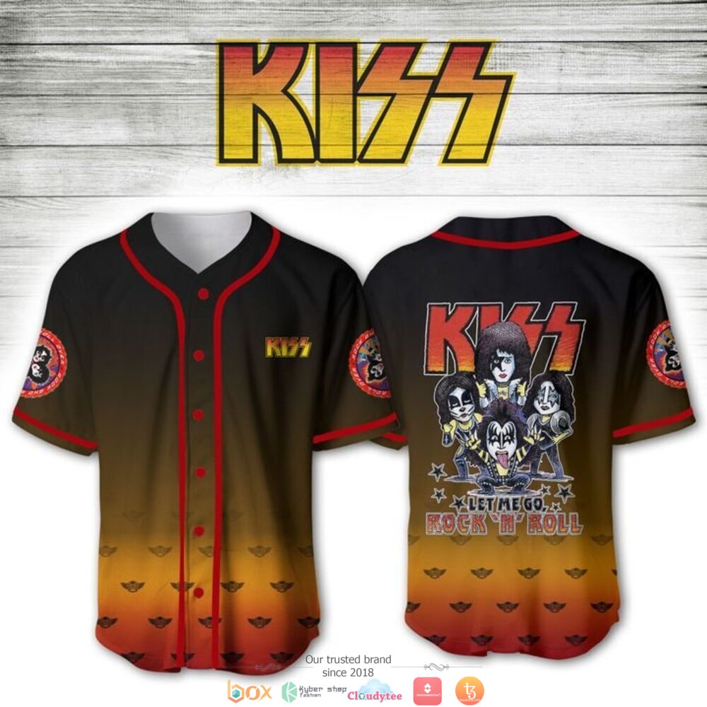 Kiss Band Let Me Go Rock ‘N’ Roll Baseball Jersey Kiss Band Let Me Go Rock ‘N’ Roll Baseball Jersey