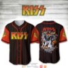 Kiss Band Orange Baseball Jersey