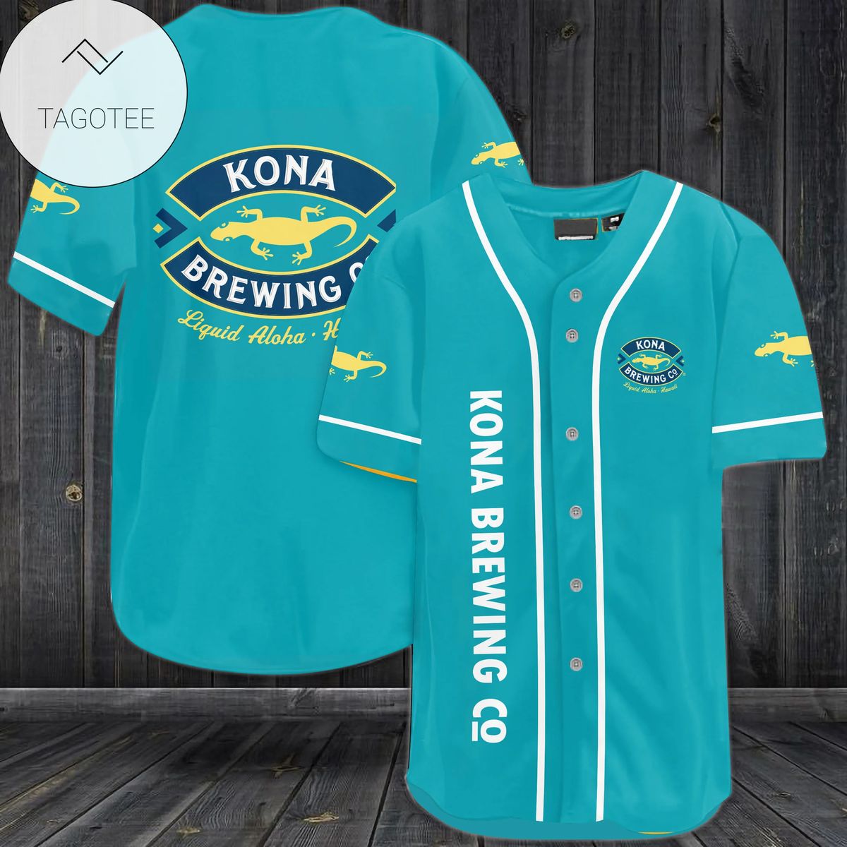 Kona Brewing Logo Baseball Jersey Shirt Kona Brewing Logo Baseball Jersey Shirt