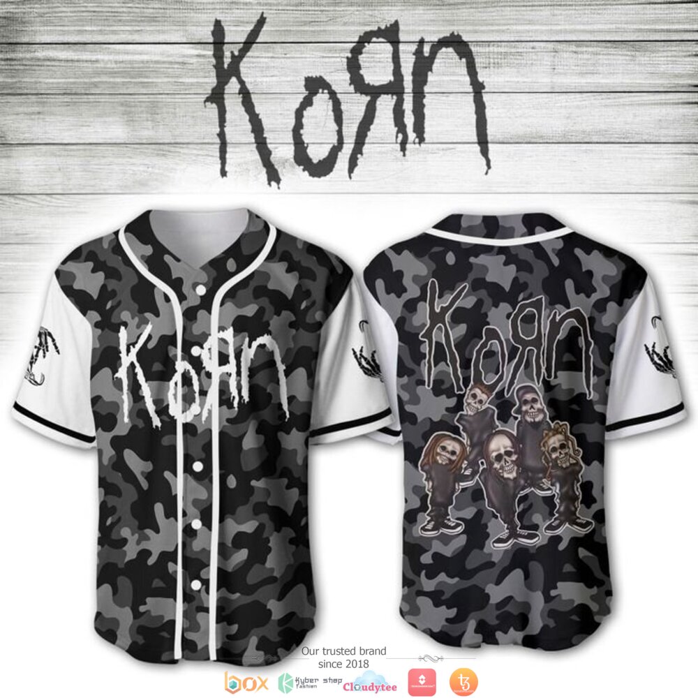 Korn Band Camo Baseball Jersey Korn Band Camo Baseball Jersey