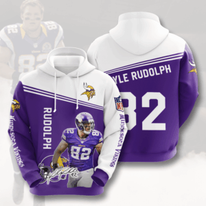 Kyle Rudolph 82 Minnesota Vikings 3D Hoodie - ca999e3ff212