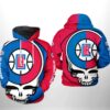 LA Clippers NBA Grateful Dead 3D Printed Hoodie/Zipper Hoodie - 78857f7785ef