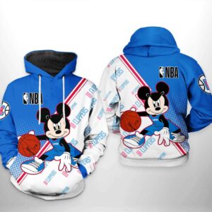 LA Clippers NBA Mickey 3D Printed Hoodie/Zipper Hoodie - 0edd2bf48b49