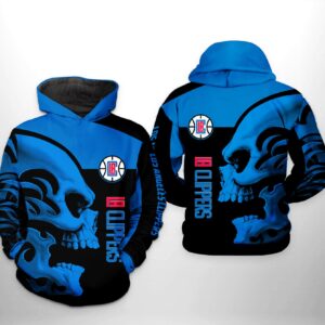 LA Clippers NBA Skull Team 3D Printed Hoodie/Zipper Hoodie - fb384dda198c