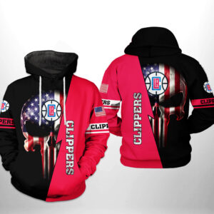 LA Clippers NBA US Flag Skull Team 3D Printed Hoodie/Zipper Hoodie - 5adadeeddd76